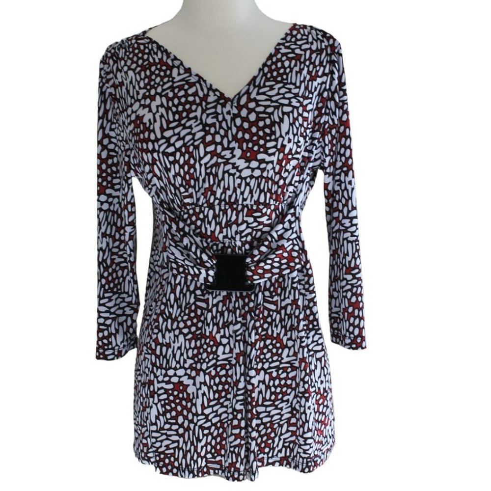 Women's Abstract Print Blouse Belt